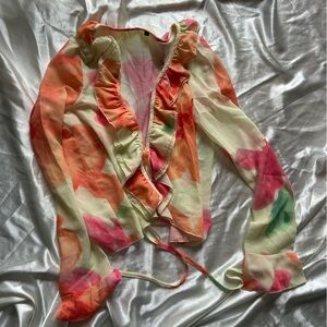 Colorful Sheer Blouse